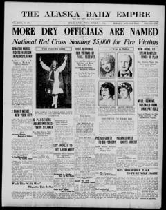 The front page of The Alaska daily empire, Juneau, Alaska, October 15, 1926