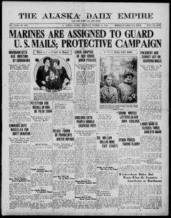 The front page of The Alaska daily empire, Juneau, Alaska, October 16, 1926