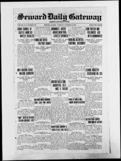 The front page of Seward daily gateway, Seward, Alaska, October 19, 1926