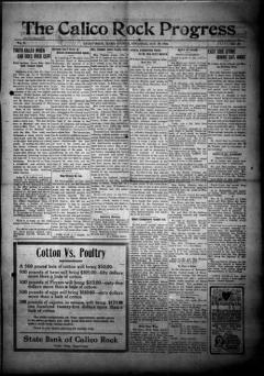 The front page of The Calico Rock progress, [Calico Rock, Izard County], Ark., October 29, 1926