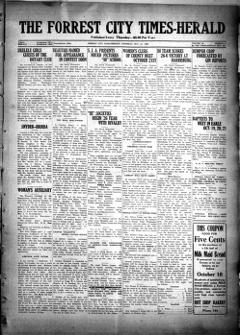The front page of The Forrest City times and herald, Forrest City, Ark., October 14, 1926