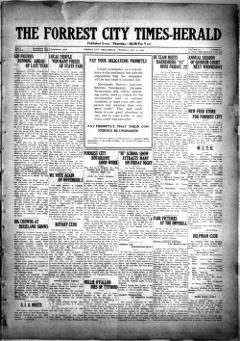 The front page of The Forrest City times and herald, Forrest City, Ark., October 21, 1926