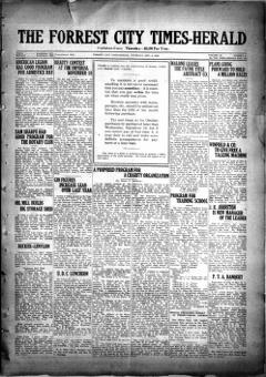 The front page of The Forrest City times and herald, Forrest City, Ark., November 4, 1926
