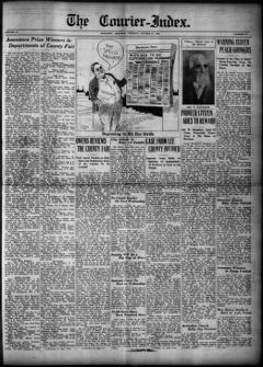 The front page of The courier-index, Marianna, Ark., October 21, 1926