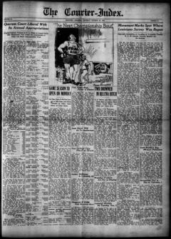 The front page of The courier-index, Marianna, Ark., October 28, 1926