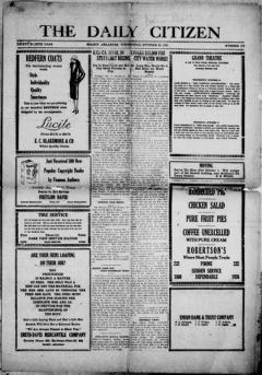 The front page of The Daily citizen, Searcy, Ark., October 20, 1926