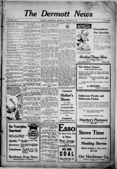 The front page of The Dermott news, Dermott, Ark., October 21, 1926