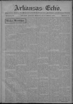 The front page of Arkansas echo, Little Rock, Ark., October 13, 1926