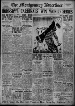 The front page of The Montgomery advertiser, Montgomery, Ala., October 11, 1926