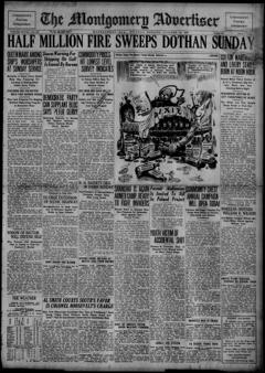 The front page of The Montgomery advertiser, Montgomery, Ala., October 18, 1926