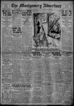 The front page of The Montgomery advertiser, Montgomery, Ala., October 20, 1926