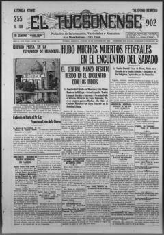 The front page of El Tucsonense, Tucson, Ariz., October 28, 1926
