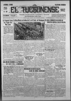 The front page of El Tucsonense, Tucson, Ariz., November 2, 1926