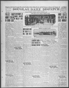 The front page of Douglas daily dispatch, Douglas, Ariz., October 26, 1926