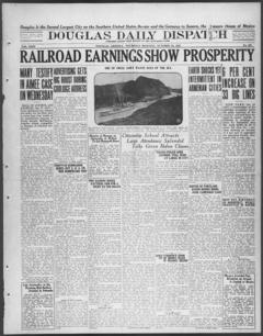 The front page of Douglas daily dispatch, Douglas, Ariz., October 28, 1926