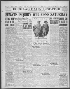 The front page of Douglas daily dispatch, Douglas, Ariz., October 29, 1926