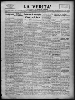 The front page of La verita' = The truth, Waterbury, Conn., November 6, 1926