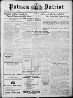 The front page of Putnam patriot, Putnam, Conn., October 15, 1926