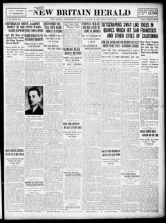 The front page of New Britain herald, New Britain, Conn., October 22, 1926