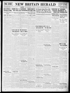 The front page of New Britain herald, New Britain, Conn., October 23, 1926