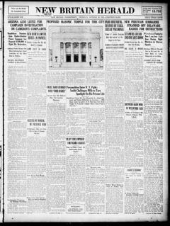 The front page of New Britain herald, New Britain, Conn., October 28, 1926