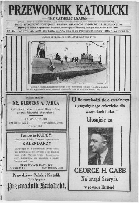 The front page of Przewodnik katolicki, New Britain, Conn., October 29, 1926