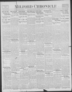 The front page of Milford chronicle, Milford, Del., October 15, 1926