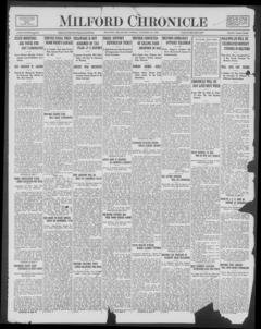The front page of Milford chronicle, Milford, Del., October 29, 1926