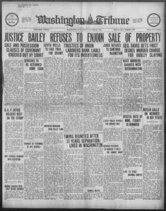 The front page of The Washington tribune, Washington, D.C., October 29, 1926