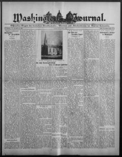 The front page of Washington Journal, Washington, D.C., October 22, 1926