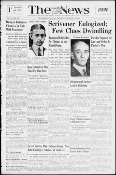 The front page of The Washington daily news, Washington, D.C., October 15, 1926