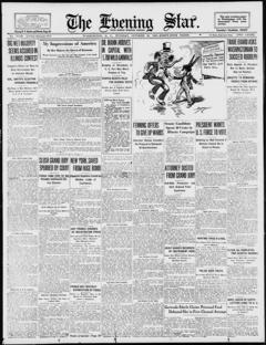 The front page of Evening star, Washington, D.C., October 26, 1926