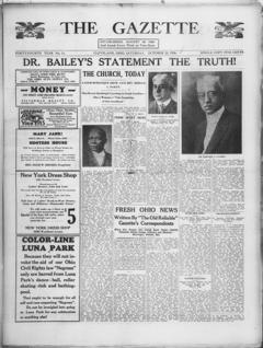 The front page of The gazette, Cleveland, Ohio, October 23, 1926