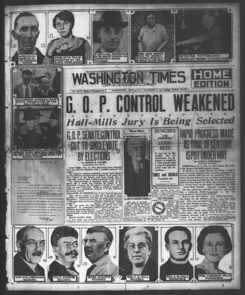 The front page of The Washington times, Washington [D.C.], November 3, 1926