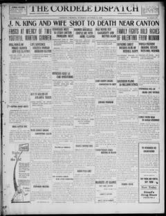 The front page of The Cordele dispatch, Cordele, Georgia, October 12, 1926