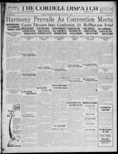The front page of The Cordele dispatch, Cordele, Georgia, October 14, 1926
