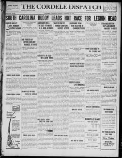 The front page of The Cordele dispatch, Cordele, Georgia, October 15, 1926