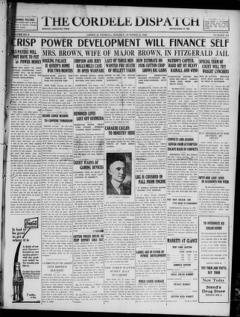 The front page of The Cordele dispatch, Cordele, Georgia, October 25, 1926