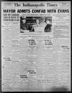 The front page of The Indianapolis times, Indianapolis [Ind.], October 28, 1926