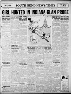 The front page of South Bend news-times, South Bend, Ind., October 15, 1926