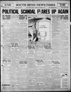 The front page of South Bend news-times, South Bend, Ind., October 28, 1926