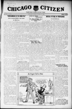 The front page of Chicago citizen, Chicago, Ill., October 30, 1926