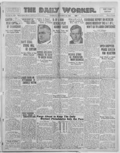 The front page of The daily worker, Chicago, Ill.;New York, N.Y., October 19, 1926