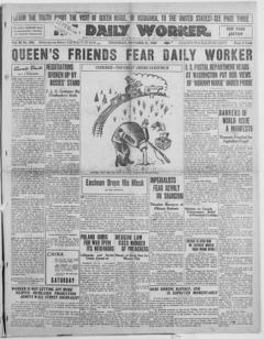 The front page of The daily worker, Chicago, Ill.;New York, N.Y., October 21, 1926