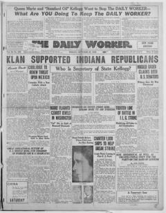 The front page of The daily worker, Chicago, Ill.;New York, N.Y., October 22, 1926