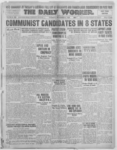 The front page of The daily worker, Chicago, Ill.;New York, N.Y., November 2, 1926