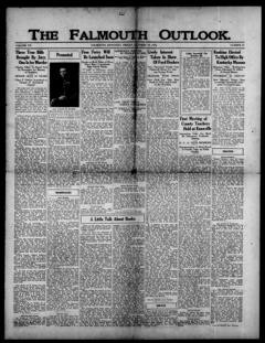 The front page of The Falmouth outlook, Falmouth, Ky., October 29, 1926