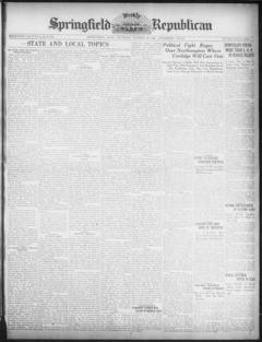 The front page of Springfield weekly Republican, Springfield, Mass., October 28, 1926