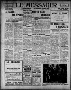The front page of Le messager, Lewiston, Me., October 25, 1926
