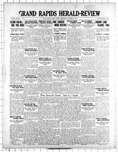 The front page of Grand Rapids herald-review, Grand Rapids, Itasca County, Minn, October 20, 1926